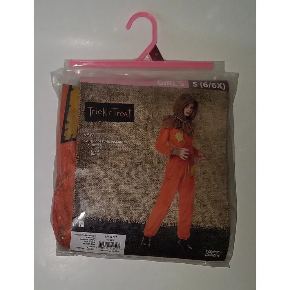 NEW Trick R Treat SAM Girls Halloween Costume Small 6/6X Medium 7/8